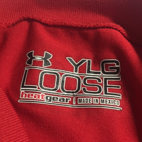 Under Armour Red t-shirt Size Youth boys Large - Picture 3 of 8